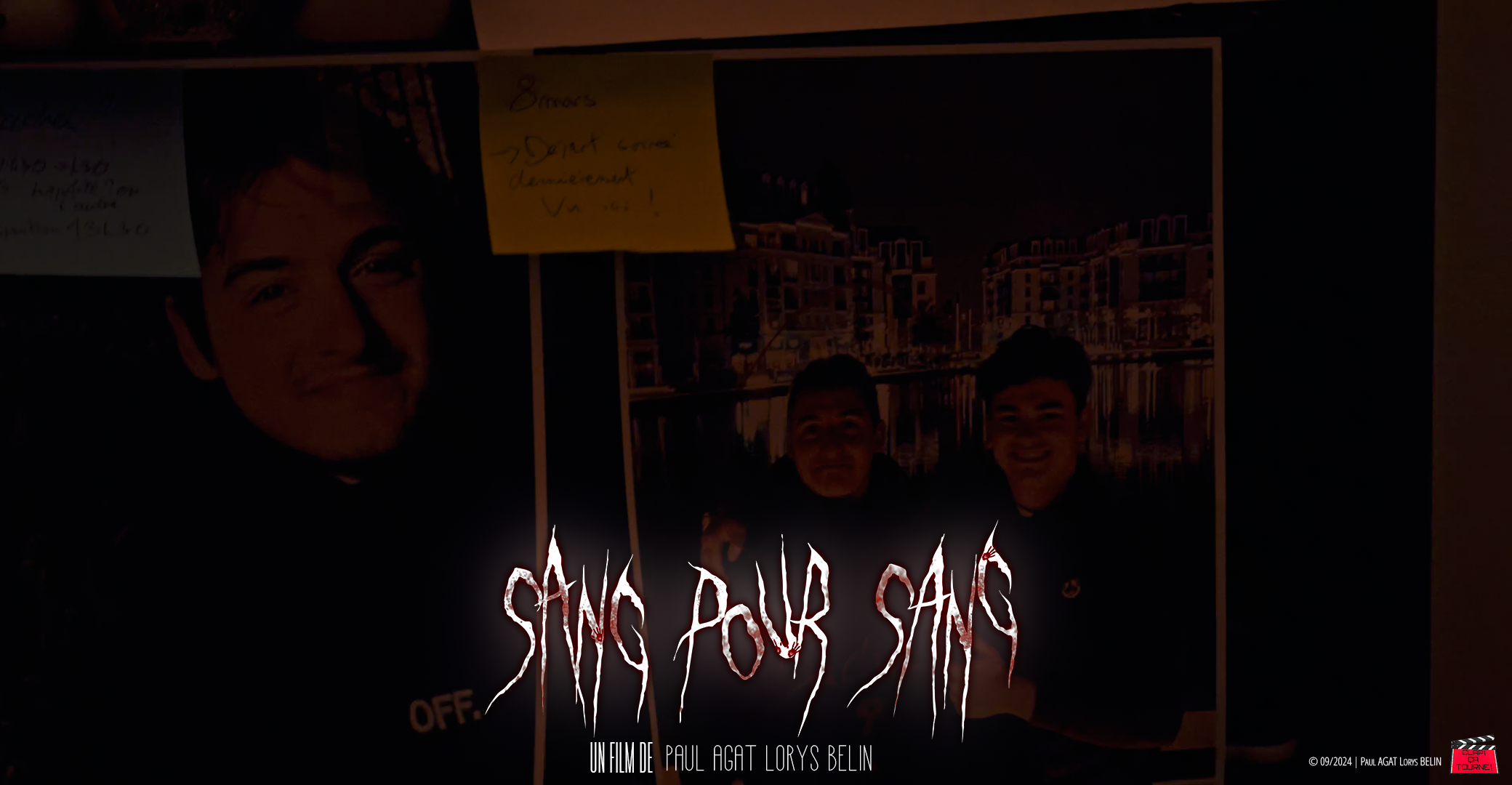 SANG POUR SANG, mur de photos (Stills du film)